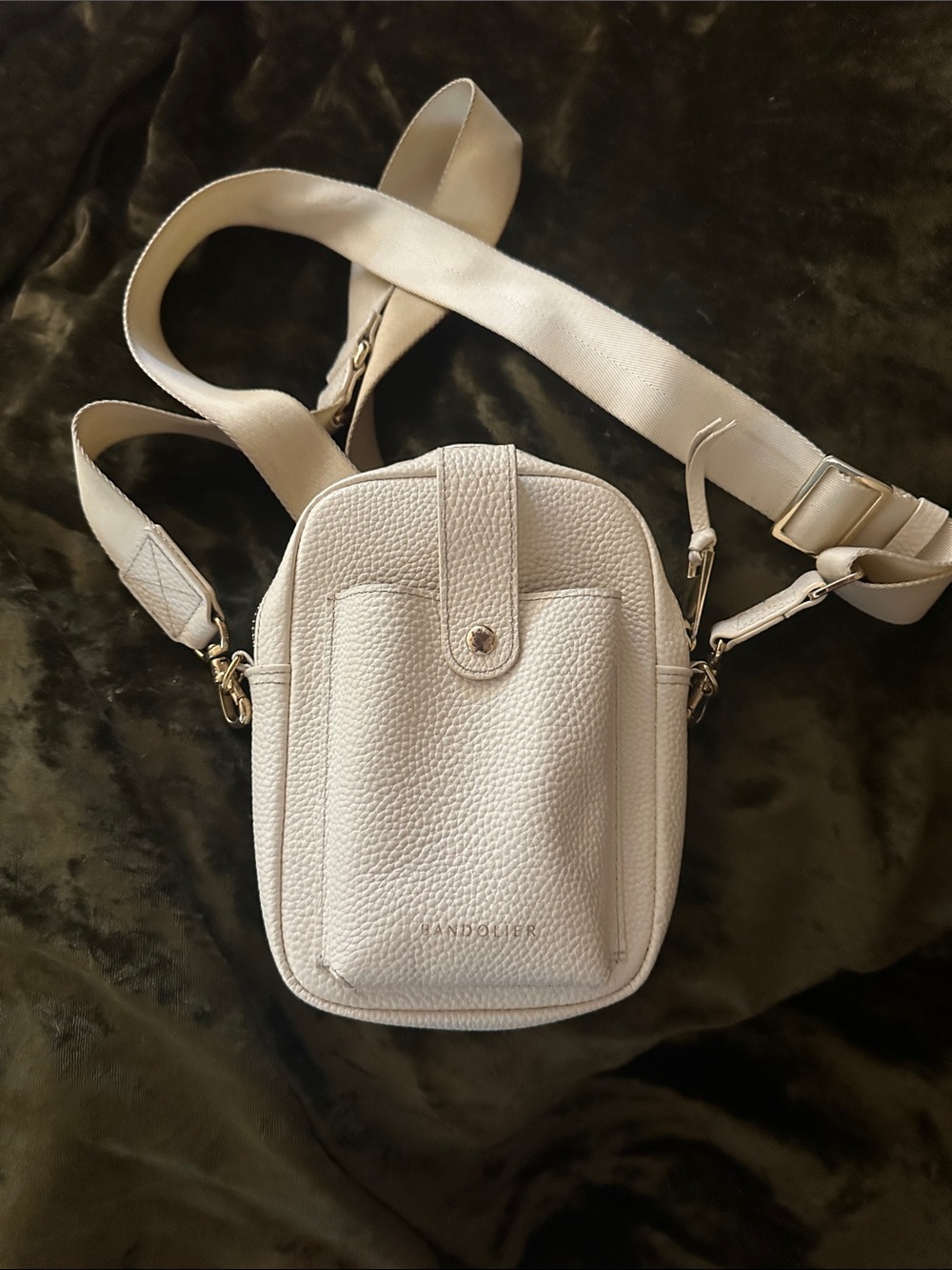Cream Bandolier Dillon Crossbody Phone Bag